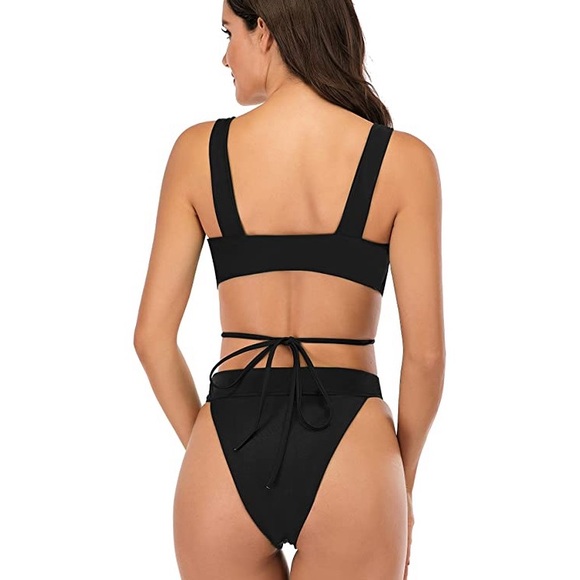 Sherry DC | Black High Waist Wrap Around Bikini - Picture 4 of 6